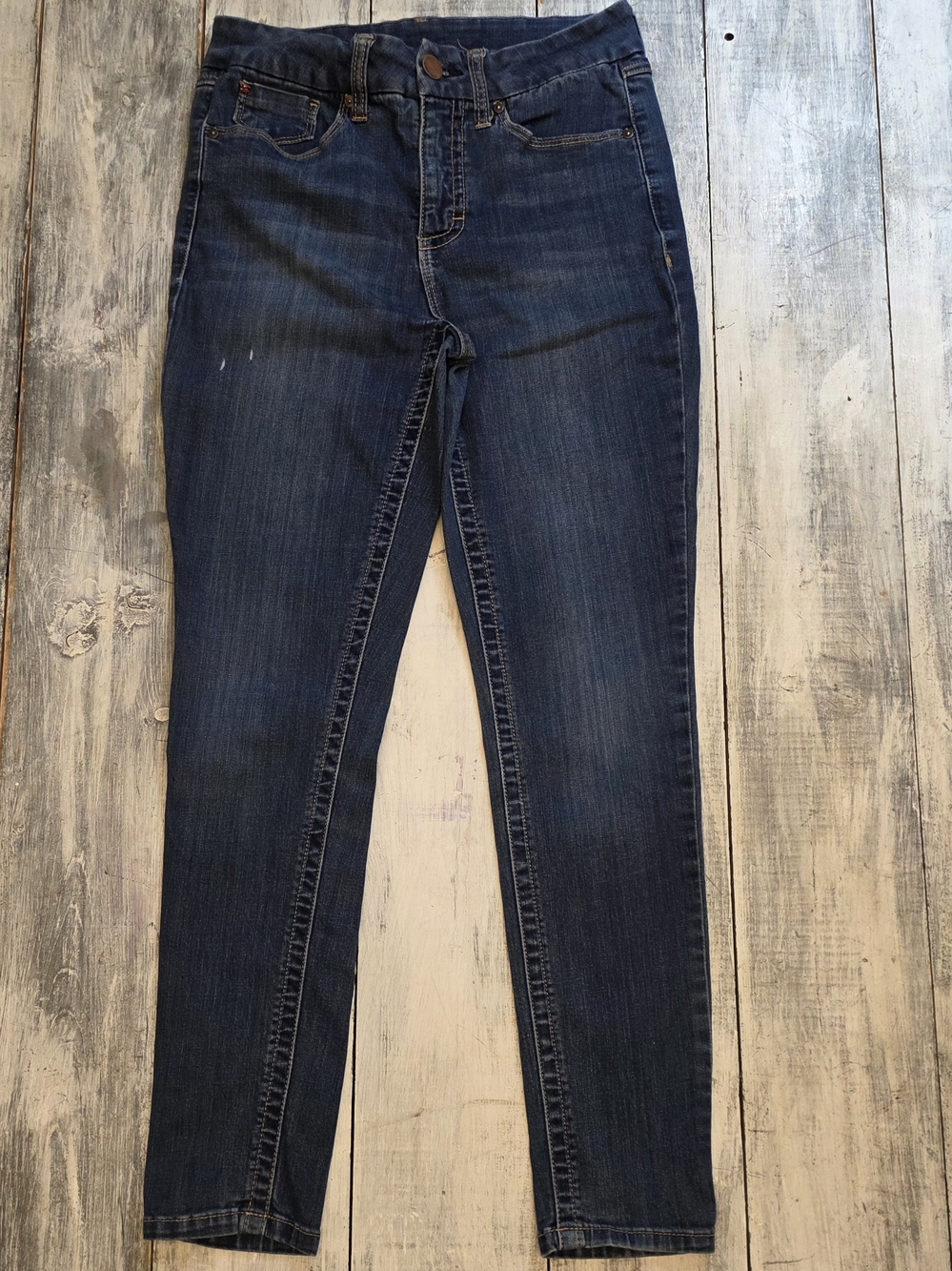 Seven7 Women's Dark Blue High-Rise Skinny Jeans sz 8